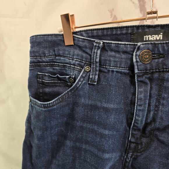 Mavi Jeans Mens 30 X 30 Jake Slim Leg Dark Wash Denim Blue Skinny - Picture 2 of 13